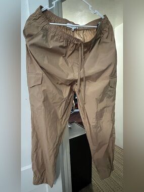 Almost Famous Cargo Drawstring Pants in Brown